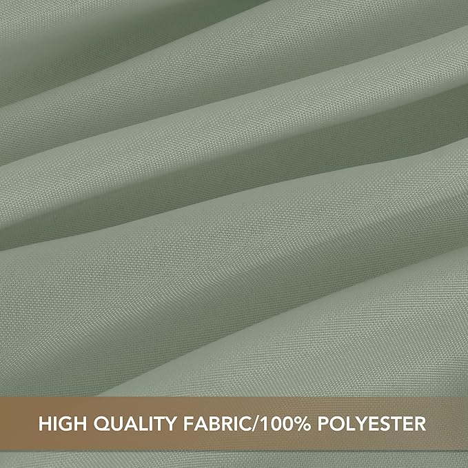 sancua Round Tablecloth 132 Inch Diameter, 6 Pack - Circle Polyester Fabric Table Cloth for Wedding Party Reception Banquet Birthday, Washable Formal Table Cover (Fit 54-96 Inch Tables), Sage Green