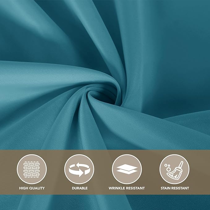 sancua Teal Tablecloths for 8 Foot Rectangle Tables, 8 Pack - Washable Polyester Fabric Table Cloth for Wedding Party, Birthday, Banquet Reception, 60x120 Inch
