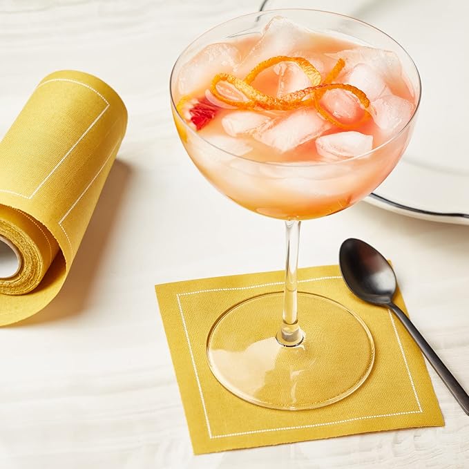 Cotton Cocktail Napkin - 4.5 x 4.5 in - 50 units per roll - Curry