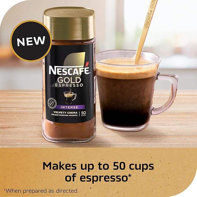 NESCAFÉ Gold Espresso Intense, Instant Coffee, 3.5 oz (Pack of 2)