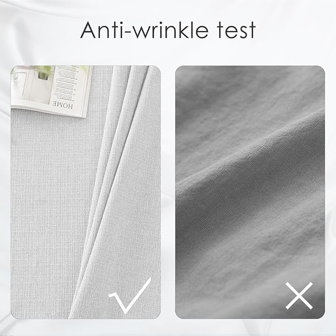 BALCONY & FALCON Square Tablecloth Washable Wrinkle Resistant and Water Proof Small Table Cloth Decorative Linen Fabric Tablecloth for Dining Parties Kitchen Wedding and Outdoor Use (Owl Gray, 47x47)