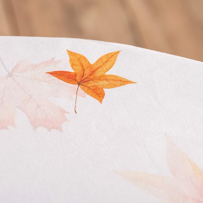 Maison d' Hermine Table Cloth Round Table 100% Cotton 63 Inches Fall Tablecloth Reusable Everyday Use for Thanksgiving Christmas Decorations Dining Farmhouse Party (Amarante)