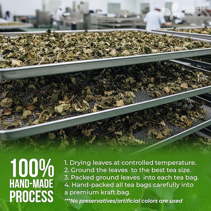 FreshDrinkUS, Premium Gotu Kola Leaves (Centella asiatica) | 8 oz Dried Loose Leaf | Naturally Mild & Earthy Herbal Tea – Premium Quality Leaves. Sugar-Free. Caffeine-Free. Vegan