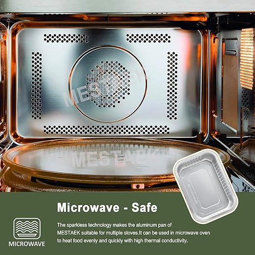 6" x 4" Heavy-Duty Aluminum Foil Pans with Lids, 25oz, 5 Pack – Extra Thick Disposable Foil Containers for Oven, Grill, Baking, Freezer & Food Storage
