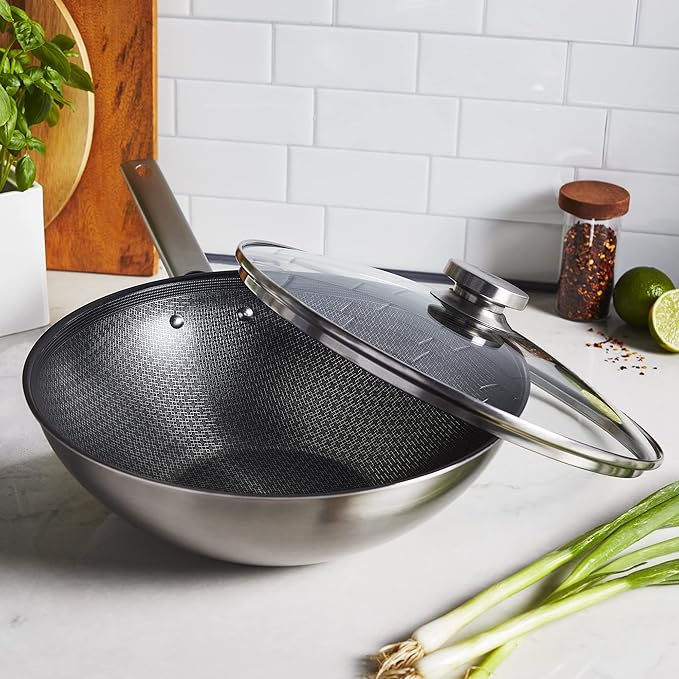 ZWILLING Joy Plus 12-inch Stainless Steel Nonstick Wok with Lid