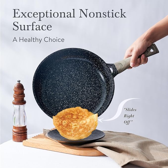 Ceramic Cookware Set 22-Piece Nonstick Pots and Pans Set Non Stick Kitchen Cooking Sets Stockpot Saucepan Frying Pans