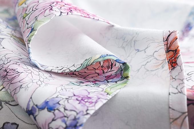 Maison d' Hermine Cloth Napkins Set of 4 100% Cotton Everyday Reusable Square Napkins Cloth Washable Dinner Party Wedding Restaurant Valentines Day Decorations Spring/Summer (Floral Love, 20" x 20")