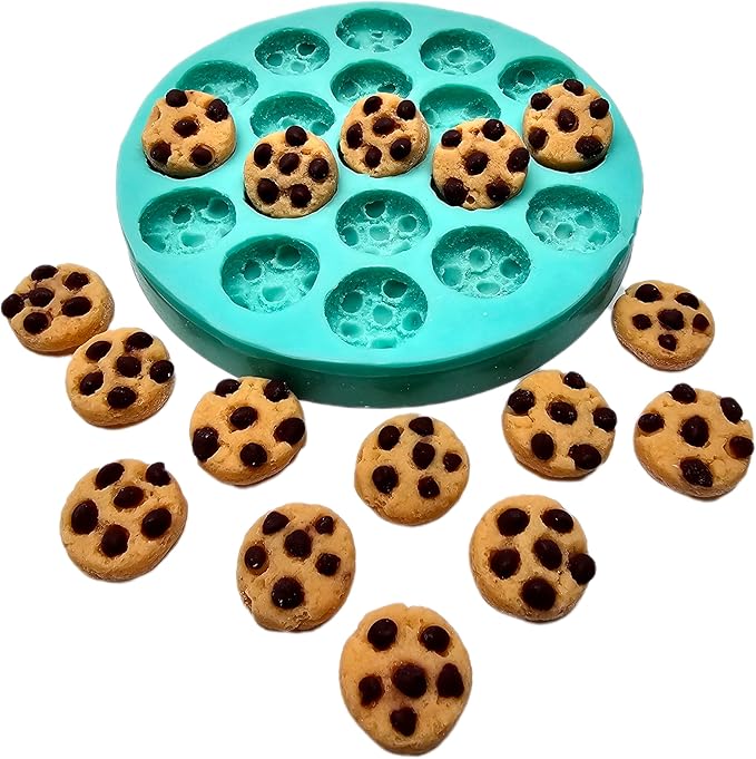 Natucraft Mini Chocolate Chips Cookie Shape Silicone Mold for Wax Melts, Resin, Clay & Soap Crafting – Multi-Cavity NS033