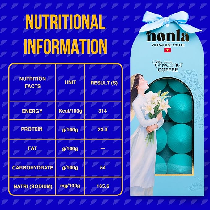 NONLA Instant Coconut Coffee Pods, 6g x 8 Freeze-Dried Sugar Free Pods, Coconut Latte Flavor, Instant Espresso Coffee for Focus & Energy, Housewarming, Birthday, Christmas Gift Box