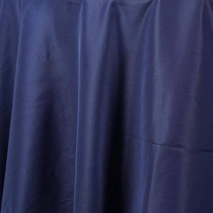 Efavormart 108" Wholesale Round Tablecloth Polyester Round Table Linens for Wedding Party Banquet Restaurant - Navy