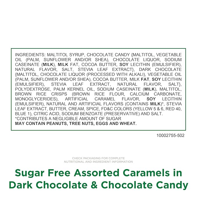 RUSSELL STOVER Sugar Free Assorted Caramels in Chocolate Candy, 15.3 oz. bag