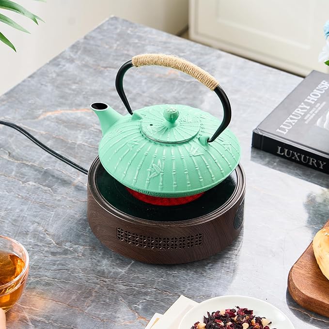 PARACITY Cast Iron Teapot Japanese 800ml/27oz, Tea Kettle Pot for Stove Top, Tea Pot with Stainless Steel Infusers for Loose Tea, Boiling Hot Water Tea, Mothers Day Gifts from Daughter/Son