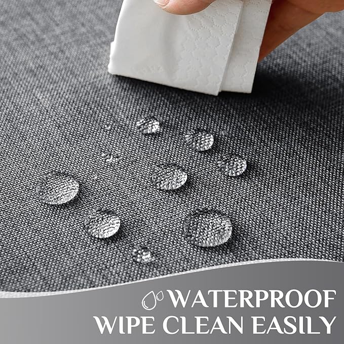 Softalker Dark GreyTablecloths Rectangle 70x52 Inch Linen Textured Outdoor Table Cloth Stain and Wrinkle Resistant Table Cover for Spring,Easter,Summer,Party,Garden,Coffee Modern Decor Small Tabletop