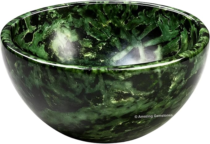 Flower Stone Crystal Bowl - 2 Inch Decorative Bowls for Room and Home Decor - Gemstone Healing Crystals for Elegant Display, Positive Energy Balance and Gift