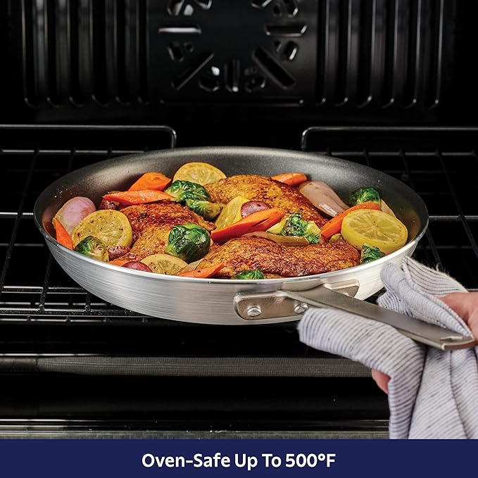 Tramontina Professional 8-Inch Non Stick Small Frying Pan, Heavy-Gauge Aluminum Skillet with Reinforced Nonstick Coating, Red Handle, Dishwasher and Oven Safe