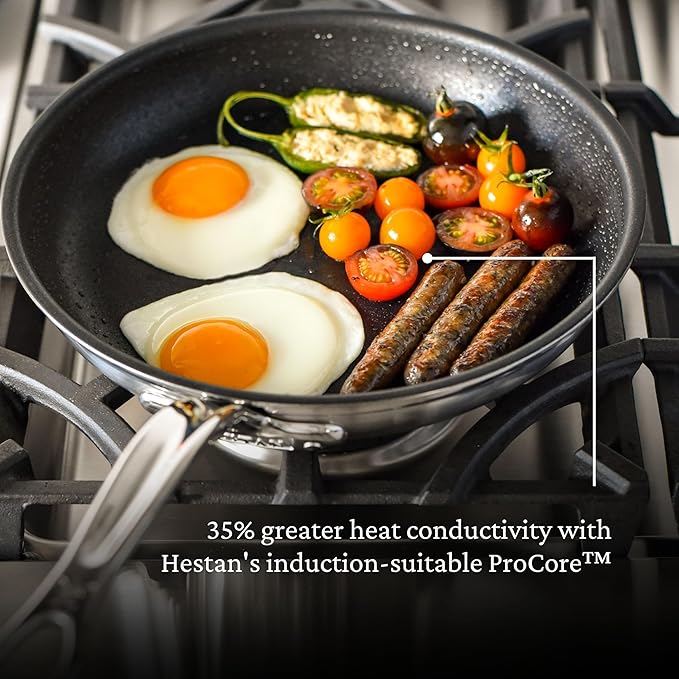 Hestan ProBond Forged TITUM - Professional Clad Stainless Steel, Nonstick, Frying Pan, (11-Inch) Induction Compatible, Made without PFOAs