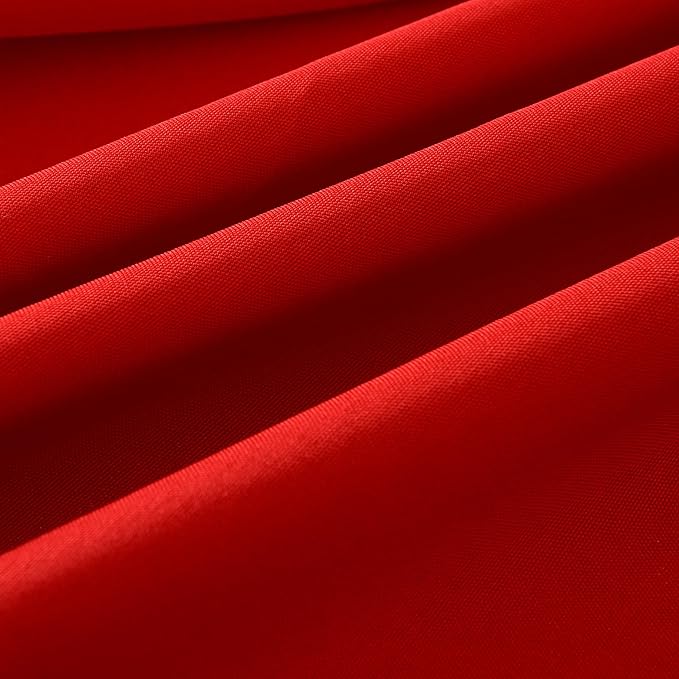 6-Pack 60x84 inch Red Table Cloths, Solid Stain and Wrinkle Resistant Oblong Tablecloth, Premium Plain Weave Polyester Fabric Rectangle Table Linen Covers for Hotel, Banquet