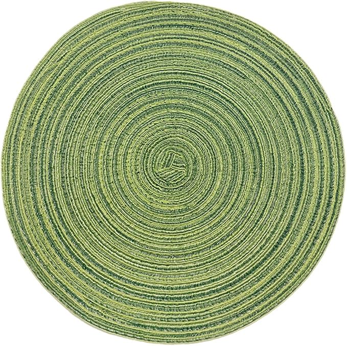 1pc Weave Non-Slip Placemat Cotton Dining Table Mat Coffee Pads Heat Placemat for Home Wedding Decor(I,38cm)