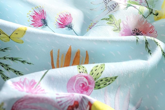 Maison d' Hermine Cloth Napkins Set of 4 100% Cotton Everyday Reusable Square Napkins Cloth Washable Dinner Wedding Restaurant Valentines Day Decorations Spring/Summer (Jardin D'Ete - Mint, 20" x 20")