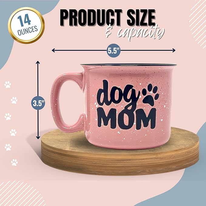 Cute Funny Large 15 oz Coffee Mug for Dog Lovers - Dog Mom, Dog Dad, Fur Mama - Unique Fun Gifts for Her, Dad, Mom, Sister, Teacher, Coworkers - Coffee Cups & Mugs with Quotes