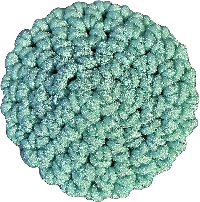 Handmade Kitchen Scrubbies - Nylon Yarn - Pot Scrubbers - Sponge - Scouring Pad - Reusable - Exfoliating - Set of 3 (or 4) - Double Thickness - Large