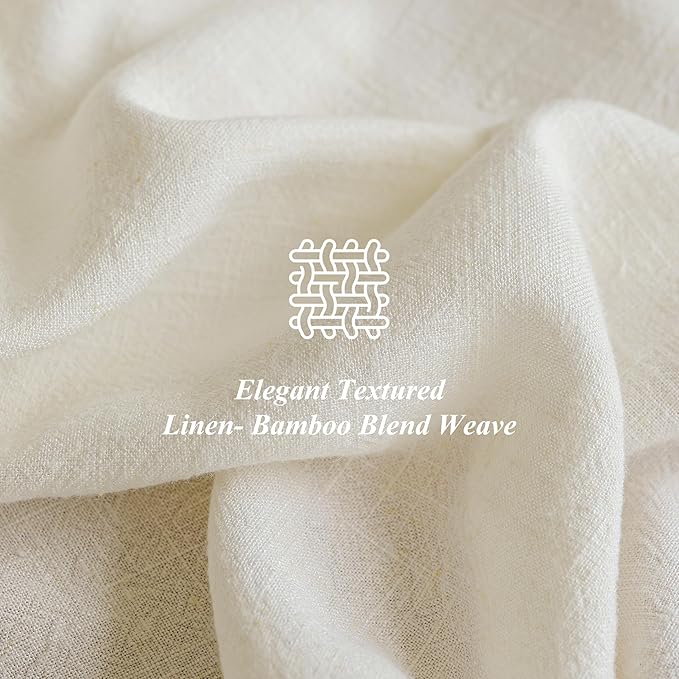 Linen World Linen Tablecloth 72x72 Inch, Square Tablecloth Luxury Texture & Linen Look – Soft, Cool & Breathable Linen Blend Tablecloth for Dining, Kitchen, Outdoor, Easter-Creamy White