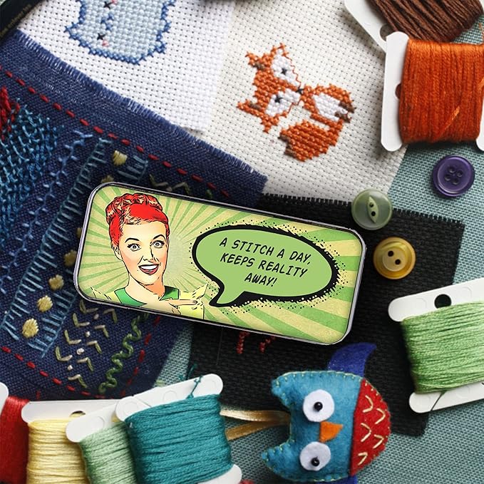 Magnetic Sewing Needle Case Pop Art A Stitch a Day Gift for CrossStitchers