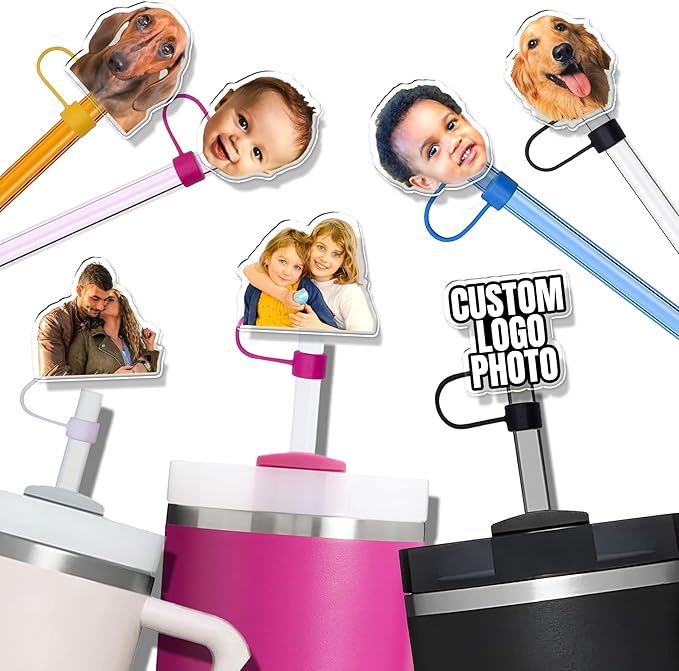 Custom Straw Topper Personalized Stanley Silicone Straw for Stanley Cup 30 & 40 Oz TumblersReusable straw Tips Protectors