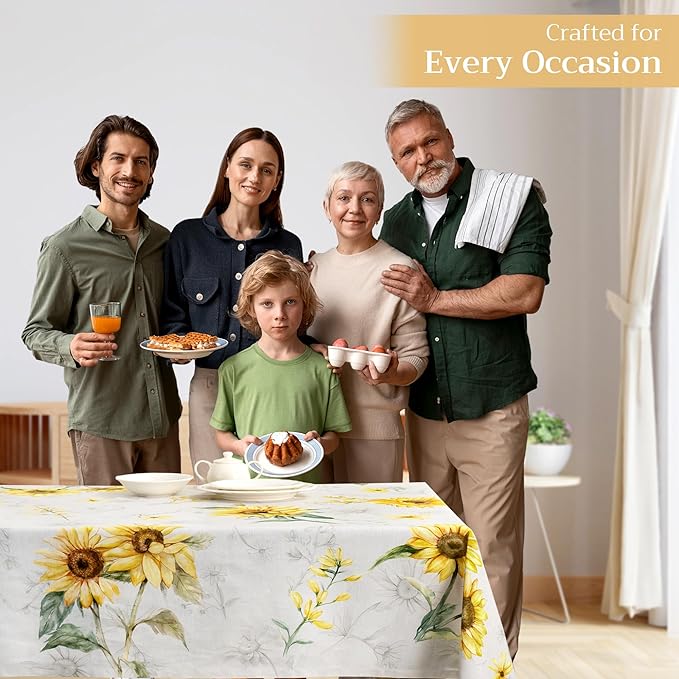 Maison d' Hermine Table Cloth Rectangle Table 100% Cotton 60 x 120 Inches Tablecloth Reusable Decorative for Dining Room Farmhouse Home Valentines Day Decorations Spring Summer - Candice