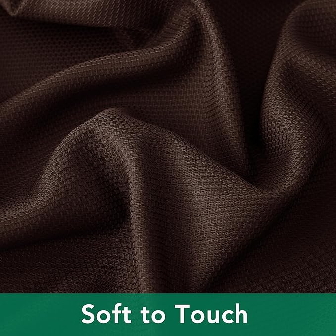 Biscaynebay Textured Fabric Tablecloths 52x70 Inches Rectangular, Brown Water Resistant Tablecloths for Dining, Kitchen, Wedding and Parties etc. Machine Washable