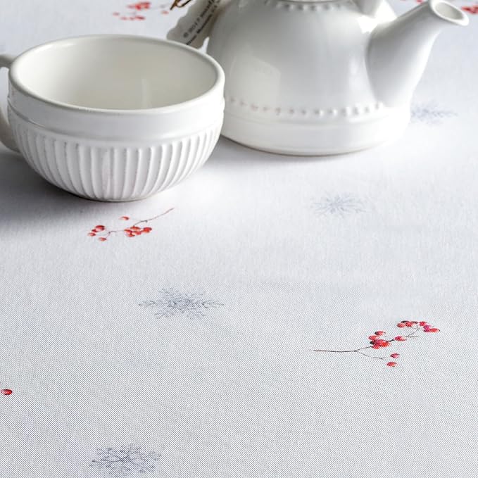 Maison d' Hermine Table Cloth Square Table 100% Cotton 54 x 54 Inches Fall Tablecloth Reusable Everyday Use for Thanksgiving Christmas Decorations Dining Farmhouse Party (Fairy Tale Forest)