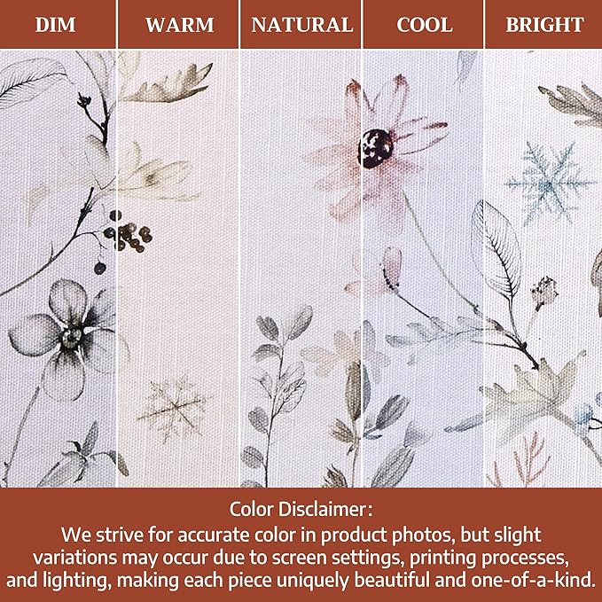 Maison d' Hermine Table Cloth Square Table 100% Cotton 60 x 60 Inches Fall Tablecloth Reusable Everyday Use for Thanksgiving Christmas Decorations Dining Farmhouse Party (Ice Florals)
