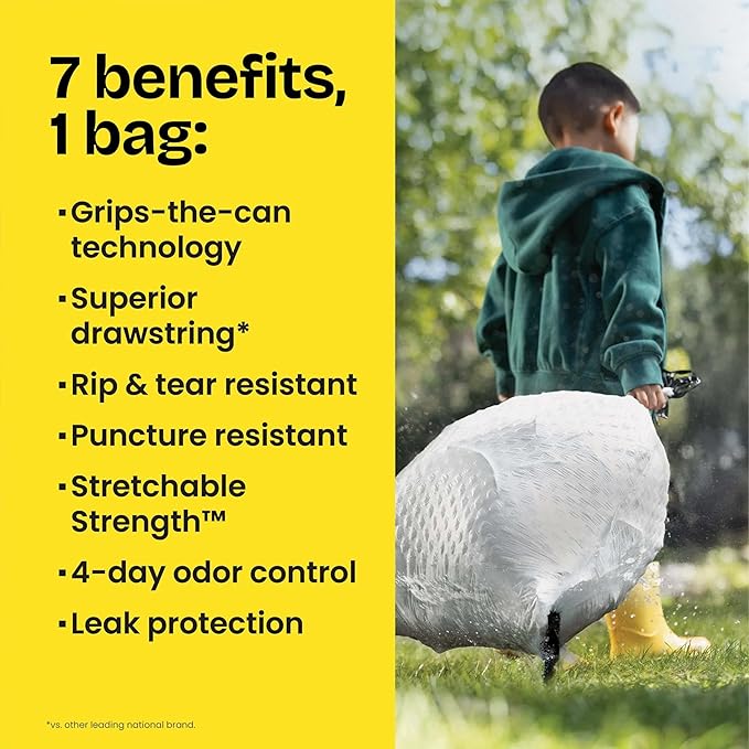 Glad ForceFlex Tall Kitchen Trash Bags, 13 Gallon, Gain Moonlight Breeze, 100 Ct (Package May Vary)