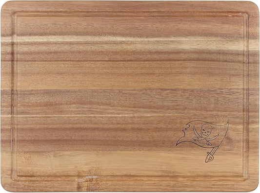 The Memory Company Officially Licensed NFL Acacia Cutting Board – 11.7" x 15.7" Durable Wood Chopping & Serving Board with Team Logo