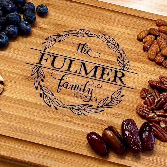 Handmade Personalized Cutting Board - Wedding, New Home, and Bridal Shower Gifts - Engraved Charcuterie Boards