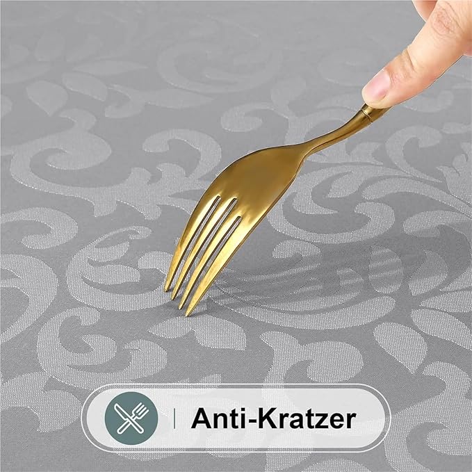 Tablecloth Tablecloth Rectangular Polyester Tablecloth Jacquard Dyeing Tablecloth Tablecloth Table Decoration and Accessories for Restaurant Cafe(Beige,140x180cm(Rectangle))