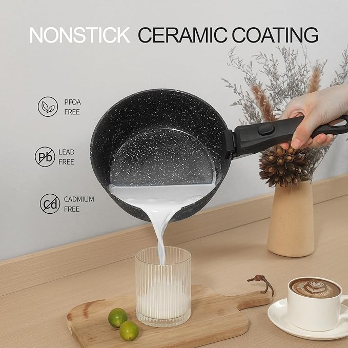 21PCS ceramic cookware set,Nonstick ceramic pan, Removable Handle pots and pans set, Stackable Pan Set, Nonstick Pots and Pans Set Non Stick(Black)