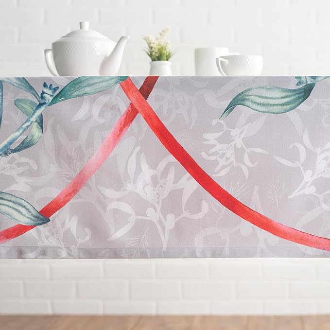 Maison d' Hermine Table Cloth Rectangle Table 100% Cotton 60 x 90 Inches Fall Tablecloth Reusable Everyday Use for Thanksgiving Christmas Decorations Dining Farmhouse Party (Enora)