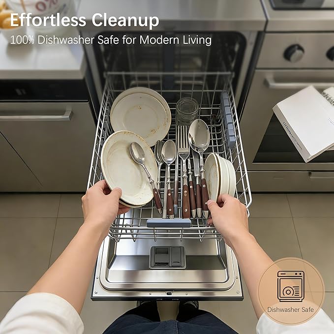 Silverware Set for 4 Classic 20 Piece Flatware Set Elegant 18/10 Stainless Steel Western Cutlery Delicate Utensils for Home Dishwasher Safe Mirror Polished