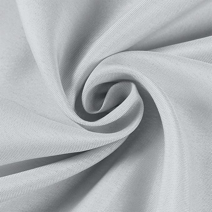 Efavormart 120" Wholesale Round Tablecloth Polyester Round Table Linens for Wedding Party Banquet Restaurant - Silver