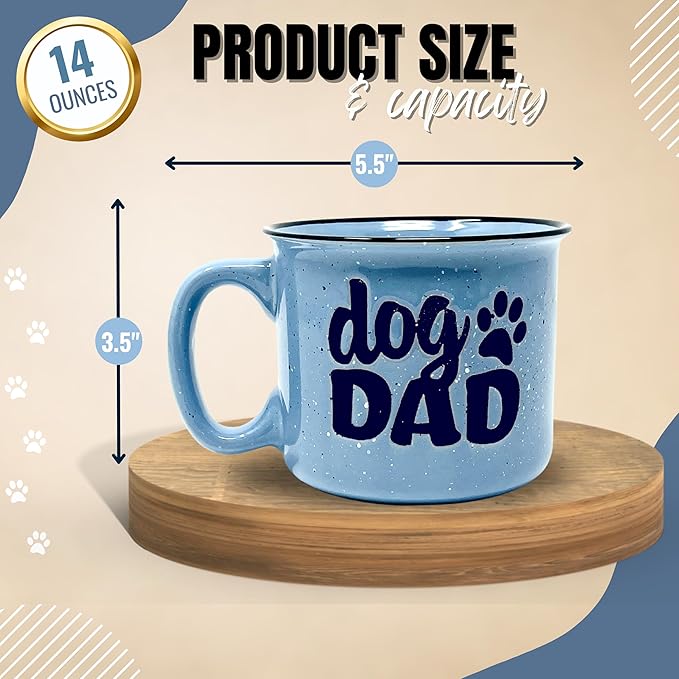 Cute Funny Coffee Mug for Dog Lovers - Dog Mom, Dog Dad, Fur Mama - Unique Fun Gifts for Her, Dad, Mom, Sister, Teacher, Coworkers - Coffee Cups & Mugs with Quotes