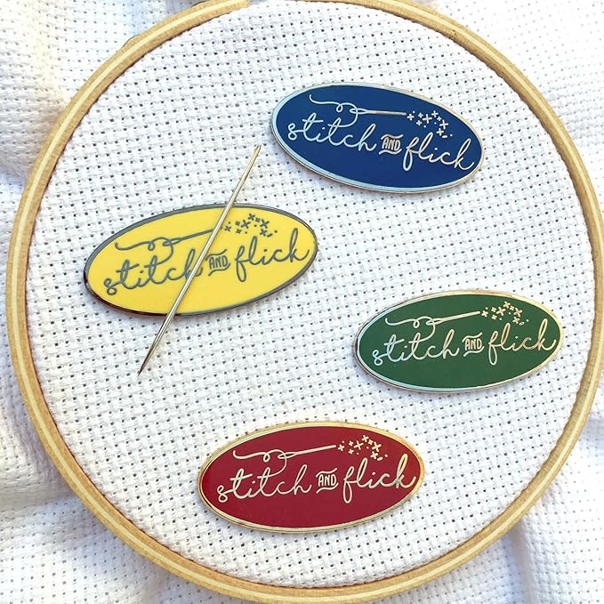 Stitch and Flick (Yellow/Black) Hard Enamel Needle Minder
