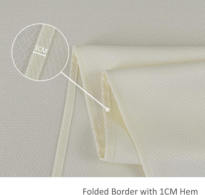 maxmill Textured Rectangle Tablecloth Water Resistant Wrinkle Free Spill-Proof, Soft Jacquard Table Cloth for Buffet Banquet Parties Event Holiday Dinner, Indoor and Outdoor Use, 60 x 84 Inch Ivory