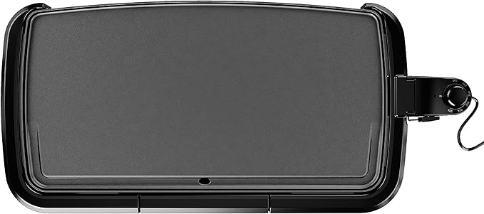 BLACK+DECKER GD2011B Family Sized Electric Griddle, 20 x 11-Inch, Black