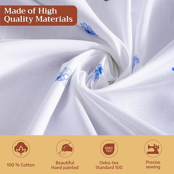 Maison d' Hermine Table Cloth Round Table 100% Cotton 69 Round Inches Tablecloth Reusable Decorative for Dining Room Farmhouse Home Valentines Day Decorations Spring Summer - Amsterdam Canals