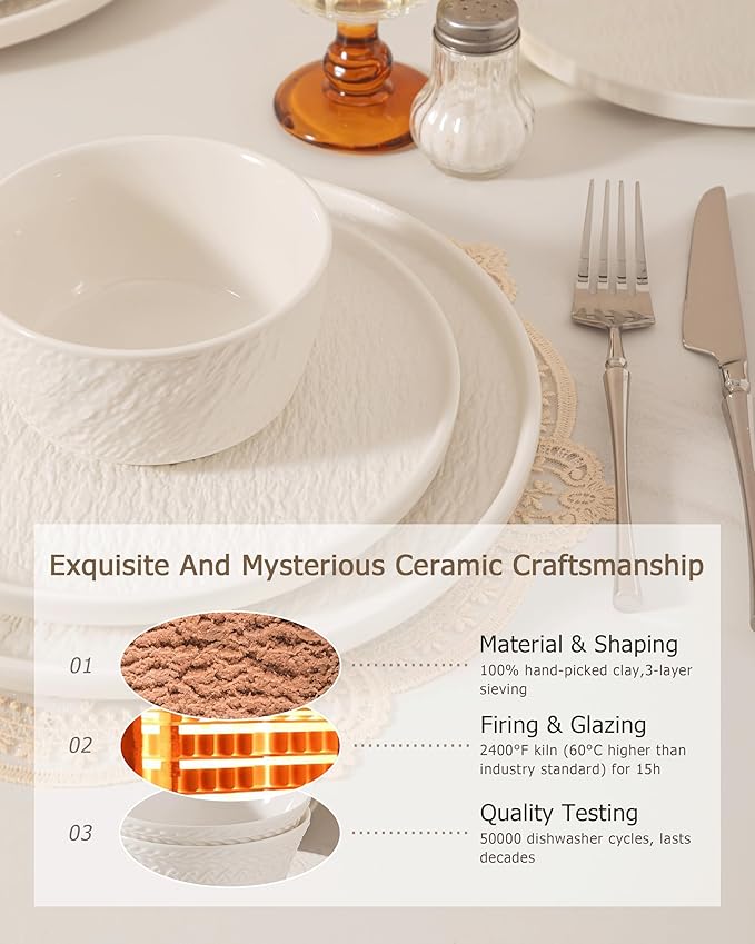 Dinnerware sets plates and bowls sets modern plates,Ceramic Dinnerware Sets,12 Pieces Porcelain Lightweight Plates,Scratch Resistant Dish Set (style - 9, 4 - Set (12pcs))