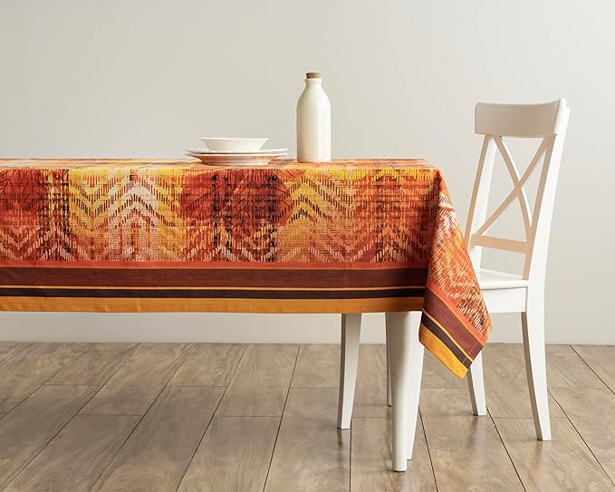 Maison d' Hermine Table Cloth Rectangle Table 100% Cotton 70 x 120 Inches Fall Tablecloth Reusable Everyday Use for Thanksgiving Christmas Decorations Dining Farmhouse Party (Thanksgiving Tartan)