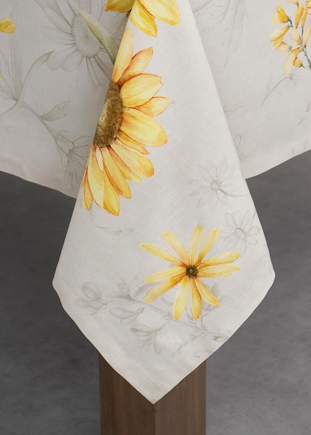 Maison d' Hermine Table Cloth Rectangle Table 100% Cotton 60 x 120 Inches Tablecloth Reusable Decorative for Dining Room Farmhouse Home Valentines Day Decorations Spring Summer - Candice