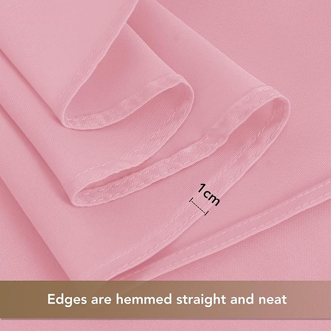 sancua Pink Tablecloths for 6 Foot Rectangle Tables, 8 Pack - Washable Polyester Fabric Table Cloth for Wedding Valentines Party, Birthday, Banquet Reception, 54x108 Inch