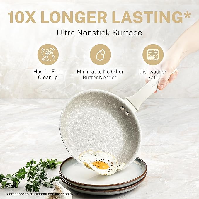 Granitestone 20 Pc Pots and Pans Set Non Stick Cookware Set with Steamer, Cooking Utensils and Pad Protectors, Stay Cool Handles, Oven and Dishwasher Safe